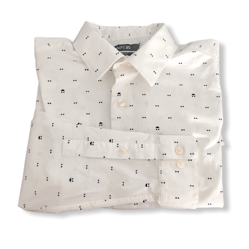 apt 9 stretch slim fit dress shirt Men's APT.9 Premier Flex Stretch Fabric Stretch Collar Slim Fit Dress Shirt  2XL